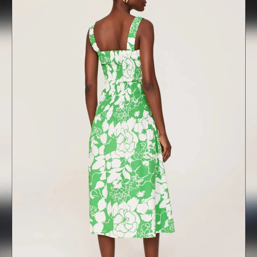 Rails Green and White Seville Floral Midi Dress - Picture 3 of 10
